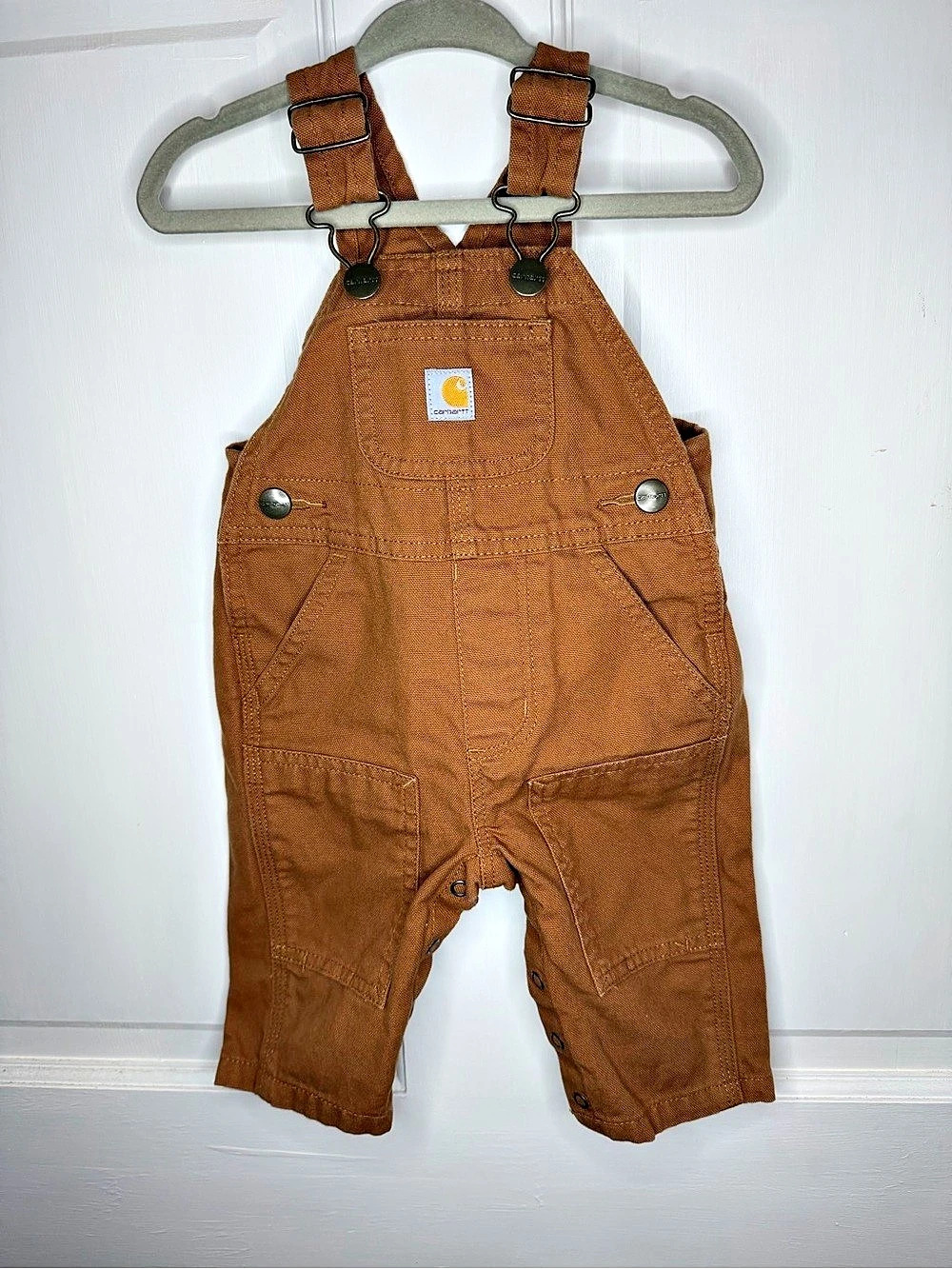 Carhartt Bib Overall Baby 3M Brown Cotton Overalls